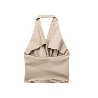 Áo yếm cổ V lụa satin siêu cao cấp size M