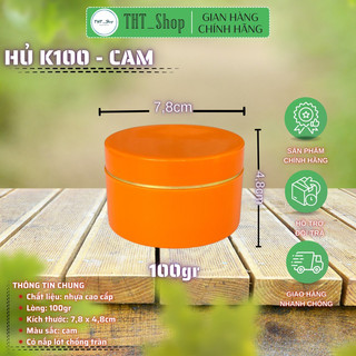 HỦ ĐỰNG KEM BODY 100G…..màu cam