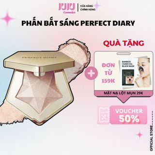 Phấn bắt sáng ánh nhũ lấp lánh PERFECT DIARY mềm mại mịn lì tạo hiệu ứng 3D 7g jujucosmetics