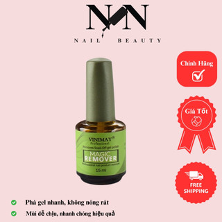 Nước phá sơn gel Vinimay chính hãng chai 15ml, Dung dịch phá sơn nails