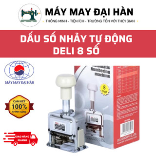 Dấu số nhảy tự động deli 8 số - cao 5mm đánh số từ nhỏ đến lớn vừa tiện lợi vừa dễ kiểm soát công việc