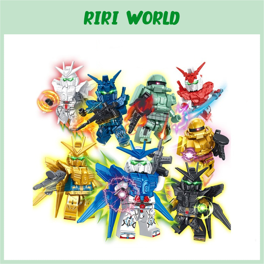 Túi mù Lắp ráp Gundam Robot Mecha- Gundam Mini Unicorn Strike Freedom Mô hình