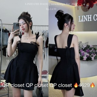 Jumsuit váy hai dây chỉnh tăng giảm mặc hách dáng QP
