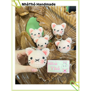 [ HÀNG SẴN ] Móc khoá len bé mèo 🐱 | NhàThỏ Handmade