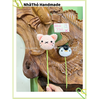 [ HÀNG SẴN ] Móc khoá len bé mèo 🐱 | NhàThỏ Handmade