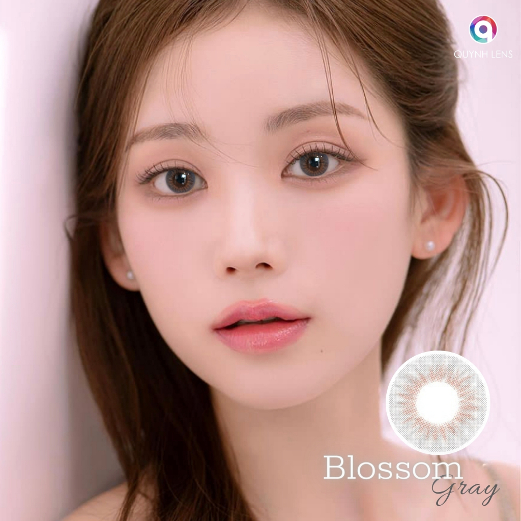 Kính áp tròng QUYNH LENS Blossom Gray 0-8 độ