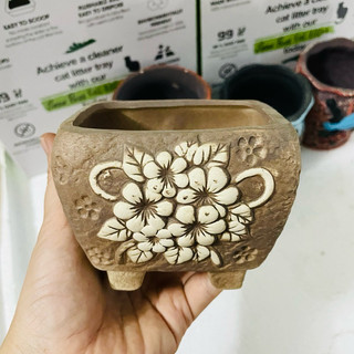 Chậu gốm sơn giả cổ