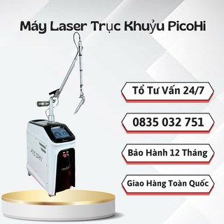Máy Laser Trục Khuỷu Xoá Xăm Trị Nám Picohi, bảo hành 12 tháng