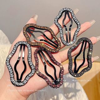 Kẹp tóc đính đá cổ điển sang trọng lila ktdamay066
