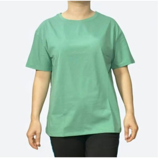 Áo Thun Trơn Nữ Cổ Tròn Form Vừa Dáng Suông Vải Cotton 4 Chiều Mềm Mịn - KN TRƠN