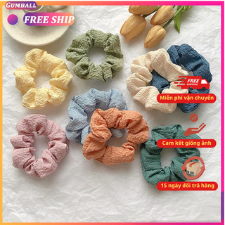 Dây Buộc Tóc Giá Rẻ, Scrunchies Trơn Vải Đũi, Dây Cột Tóc Nhiều Màu Size Nhỏ Đẹp Đáng Yêu