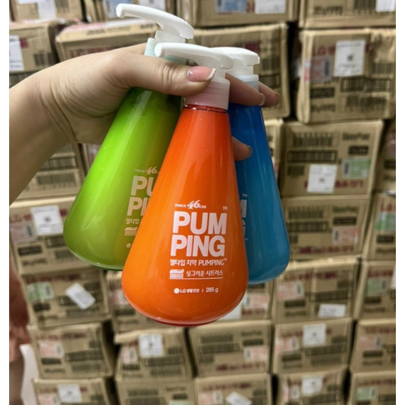 Kem Đánh Răng Perioe Pumping Citrus Hàn Quốc 285g (3 màu)(Tem phụ tiếng Trung)