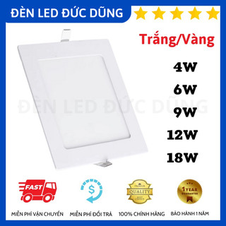  ĐÈN LED DOWNLIGHT ÂM TRẦN VUÔNG 4W 6W 9W 12W 18W SIÊU MỎNG  ÁNH SÁNG TRẮNG VÀNG  #âmtrần 