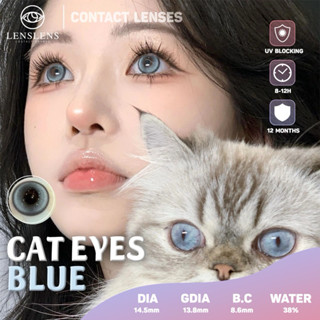 Lens Mắt Kính Áp Tròng Xanh Mắt Mèo Cat Eyes Blue