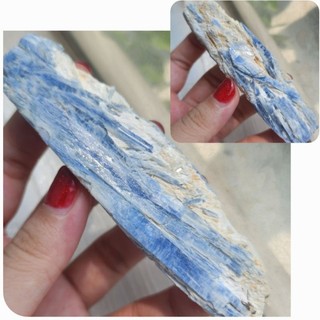 đá thô cụm xanh kyanite lấp lánh