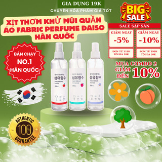  Xịt Thơm, Khử Mùi Quần Áo Fabric Perfume DaiSo Hàn Quốc Cao Cấp hương Đào, Hoa Cỏ, Gỗ (250ml)