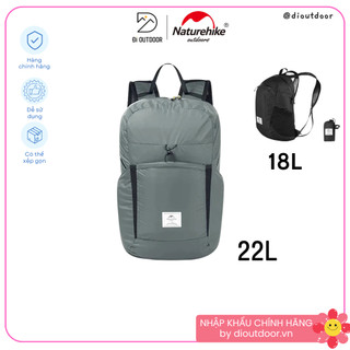 Balo Du Lịch Xếp Gọn Siêu Nhẹ Naturehike 22L NH17A017-B Balo Chống Thấm 18L NH17A012-B