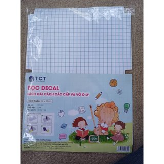 Tập 10 tờ decal bọc sách vở size 38x28cm tct031 - bọc vừa sách, vở ô ly có kích thước 17x24cm