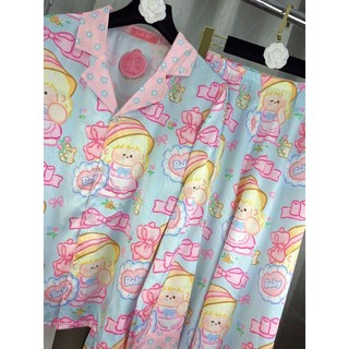 PYJAMA NỮ LỤA XƯỚC HÌNH DỄ THƯƠNG CÁNH DƠI - đồ bộ mặc nhà
