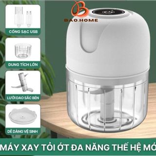 Máy Xay Tỏi Ớt BAOHOME Mini Cầm Tay Xay Đồ Ăn Dặm Cho Bé Tiện Lợi B020