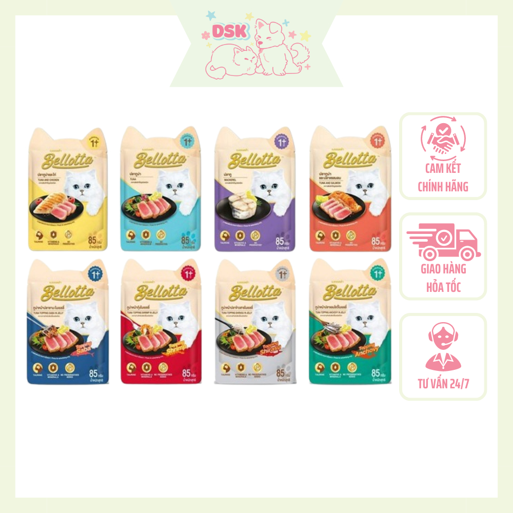 Pate Cho Mèo Mọi Lứa Tuổi Bellotta - Gói 85gr