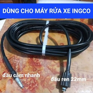  dây rửa xe cho máy rửa xe INGCO  súng rửa xe INGCO vòi xịt rửa xe INGCO   tặng 3 roăng đầu dây cắm nhanh  