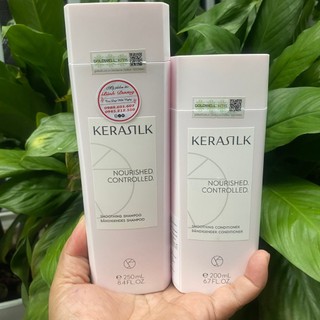Dầu gội xả làm mượt tóc Goldwell Kerasilk Nourished Controlled Smoothing 250mlx2 *NEW*