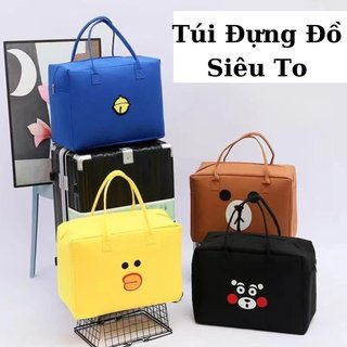 Sỉ 25k - Túi vải nỉ đựng đồ đa năng Túi du lịch cỡ lớn họa tiết hoạt hình dễ thương chống thấm nước