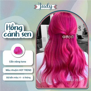 Thuốc nhuộm tóc màu Hồng cánh sen + tặng oxy trợ nhuộm |Judyhairs