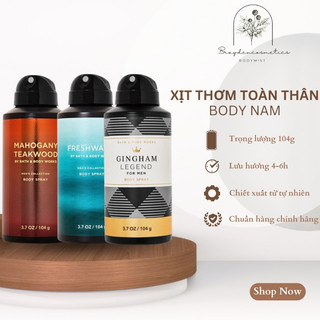 Xịt thơm toàn thân nam bath and body works 104g