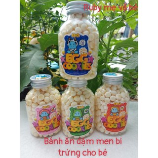 Bánh ăn dặm men bi trứng i.b.o vị sữa, rau củ, vị đào và pudding cho bé ăn dặm hũ 100g