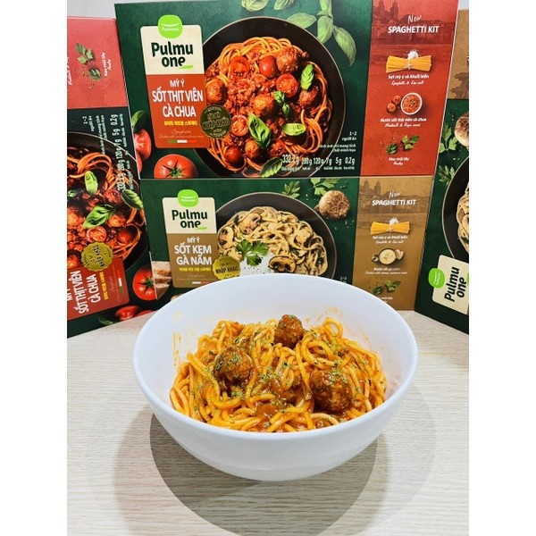 Mỳ Ý sốt thịt viên cà chua Pulmuone 332.2g dành cho 2 người ăn [HN giao hỏa tốc] - Ảnh 3