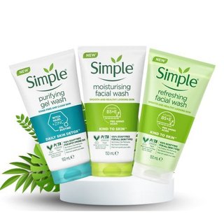  Sữa Rửa Mặt Simple Mẫu Mới 150ml - Dịu Nhẹ Cho Da Dầu Mụn, Nhạy Cảm – HV104 