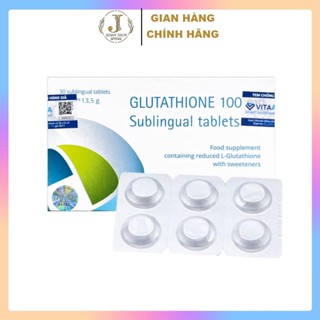 Viên Ngậm Trắng Da Dưới Lưỡi Glutathione 100mg - Nhập Khẩu Italy