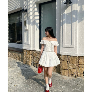 𝐁𝐀𝐁𝐘 𝐓𝐎𝐏 | 𝐦𝐢𝐫.𝐛𝐲𝐡𝐢 | Áo trễ vai baby linen