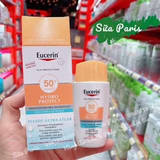 Kem chống nắng Eucerin Sun Fluid SPF50+ (50ml), chống nắng, chống uv, ngăn ngừa nám, bảo vệ da_Sữa Paris Aderma