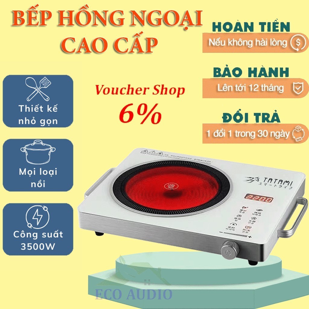 Bếp hồng ngoại cảm ứng cao cấp công suất 3500W - Không kén nồi tiết kiệm điện năng, Bếp điện từ