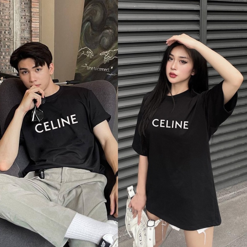 Áo Thun Celi.ne Nam Nữ HOT, Áo Phông Unisex Chất Liệu 100% Cotton Cao Cấp định lượng vải 250gsm