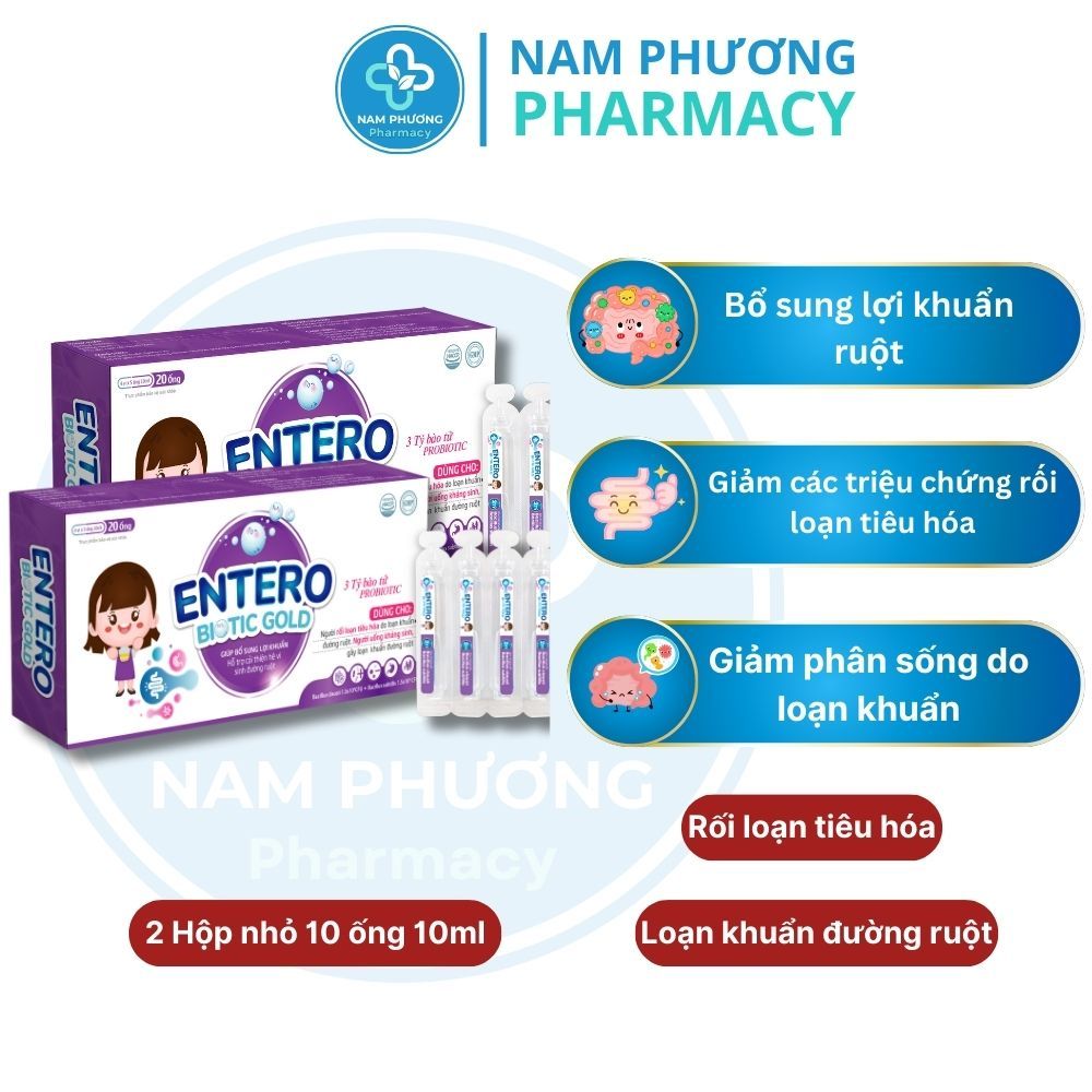 MEN ENTERO BIOTIC GOLD Bổ Sung Lợi Khuẩn Ruột, Giảm Rối Loạn Tiêu Hóa