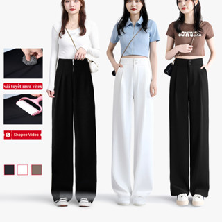 Quần Suông Nữ Ống Rộng Ống Suông MADELA Phong Cách Trẻ Trung. Quần Dài Nữ Ống Suông Thanh Lịch