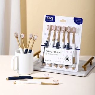 Set 6 Bàn Chải Đánh Răng Lông Mềm, Chải Siêu Êm Siêu Sạch