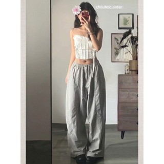 [ĐỢI 10 NGÀY]- Áo ống cúp ngực/ Quần dù form rộng
