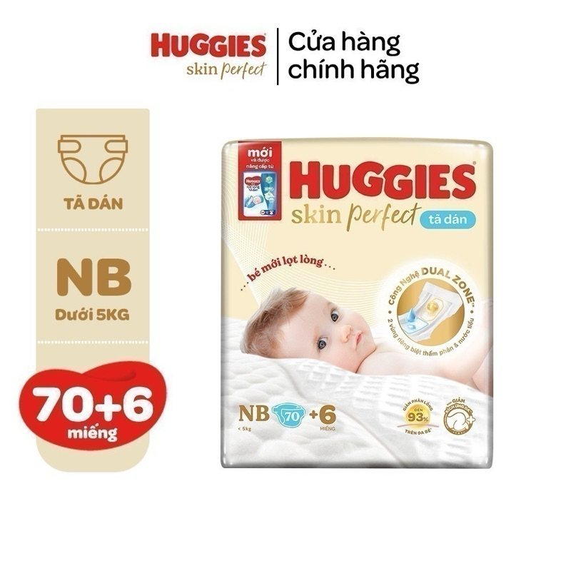 Tã Dán Huggies  NB 70+4