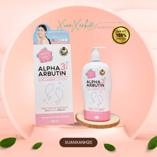  Sữa Dưỡng Thể trắng khỏe da Alpha Arbutin Collagen Lotion 3+ Plus 500ml mẫu mới 