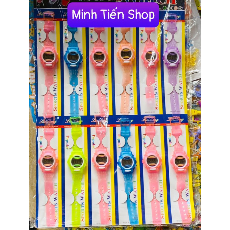 vỉ 12 chiếc đồng hồ điện tử cho bé (( sỉ lẻ đồ trẻ em)