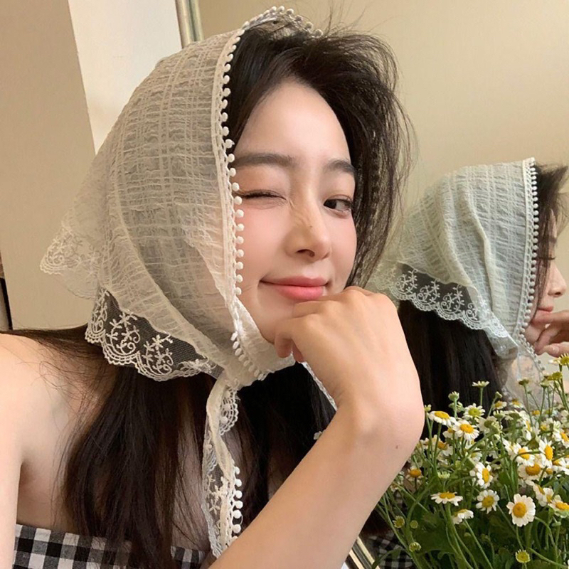 Khăn trùm đầu đi biển, khăn trùm đầu hình tam giác chất liệu đẹp Loại 1, băng đô cho nàng đi biển, đi du lịch xinh xắn | BigBuy360 - bigbuy360.vn