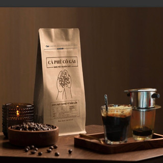 Cafe hạt Robusta, cafe hạt nguyên chất rang mộc 500g