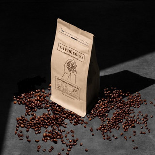 Cafe hạt Robusta, cafe hạt nguyên chất rang mộc 500g