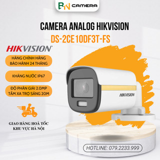 Camera analog ds-2ce 10df3t-fs 2.0mp, màu ban đêm, tích hợp micro, chính hãng
