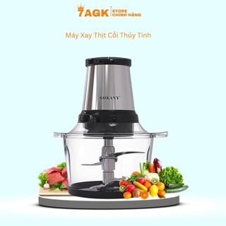 Máy Xay Thịt Đa Năng SOKANY Công Suất 800W Với Cối Thủy Tinh Dung Tích 2L Xay Nhuyễn Mọi Loại Thực Phẩm 7AGK